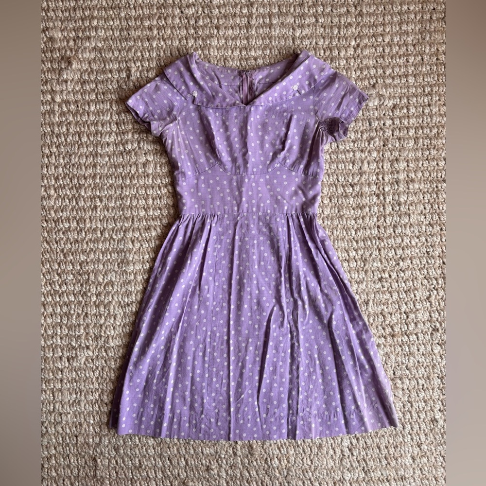 Purple Polka dot 60’s Dress